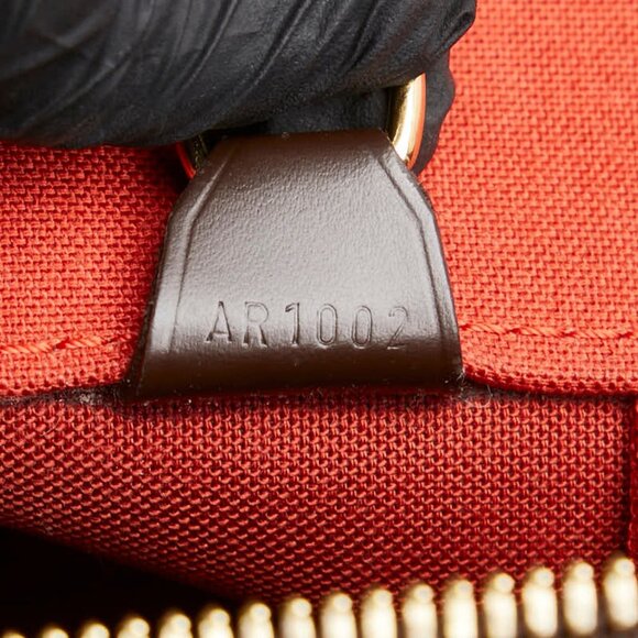 LOUIS VUITTON Brown Damier Leather Boston Bag - Picture 10 of 12